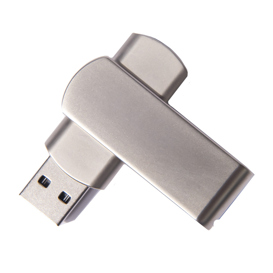 USB flash-карта SWING METAL (16Гб), серебристая, 5,3х1,7х0,9 см, металл — фото 2