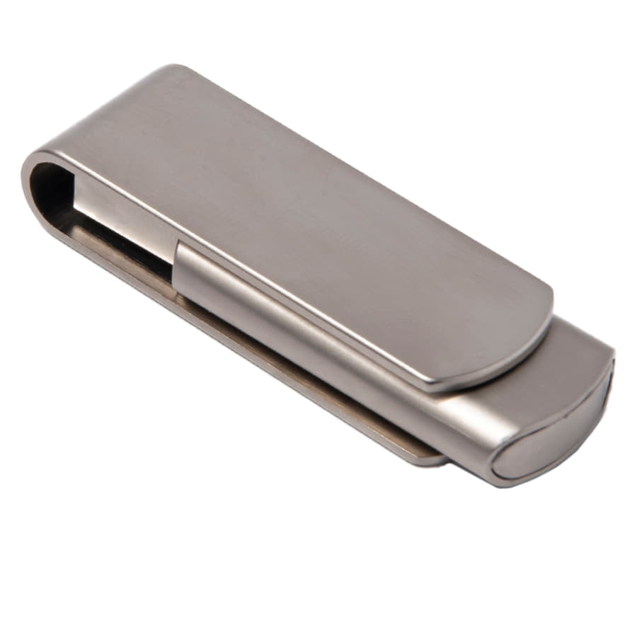 USB flash-карта SWING METAL (32Гб), серебристая, 5,3х1,7х0,9 см, металл — фото 2