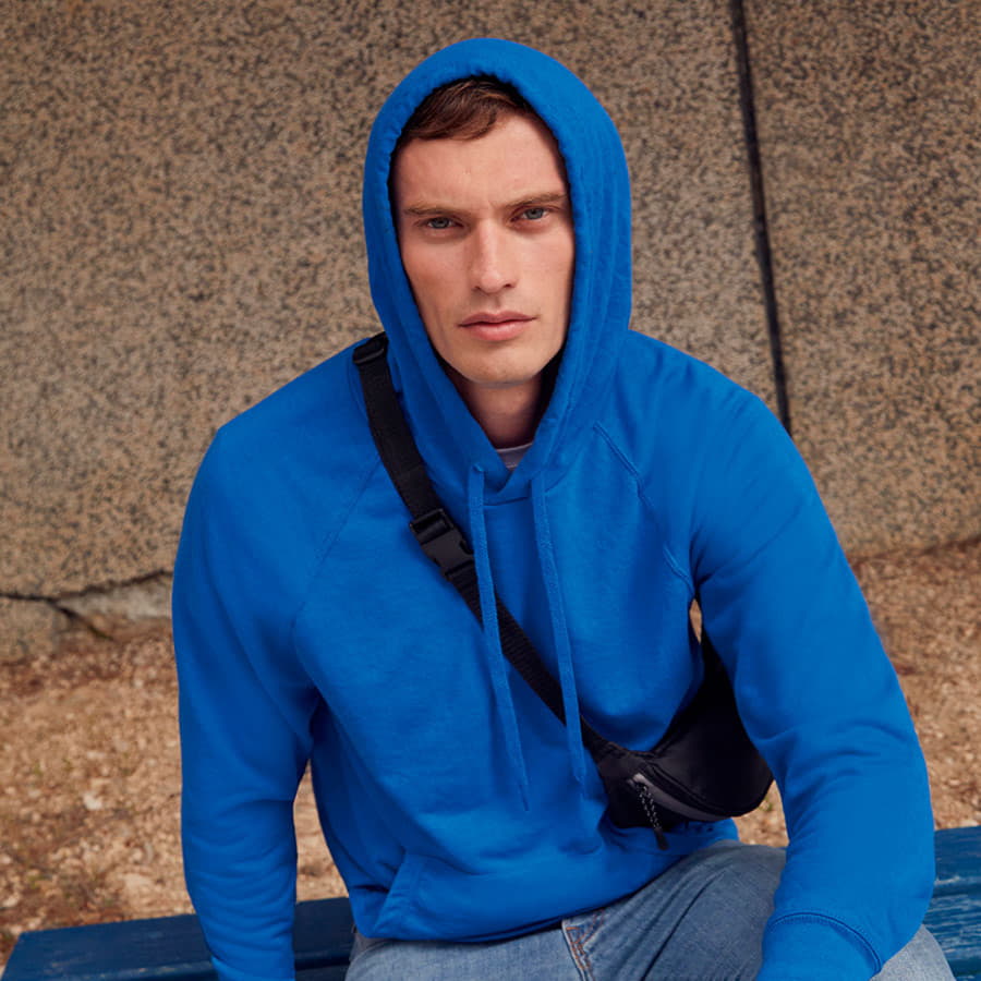 Толстовка без начеса LIGHTWEIGHT HOODED SWEAT 240 — фото 9