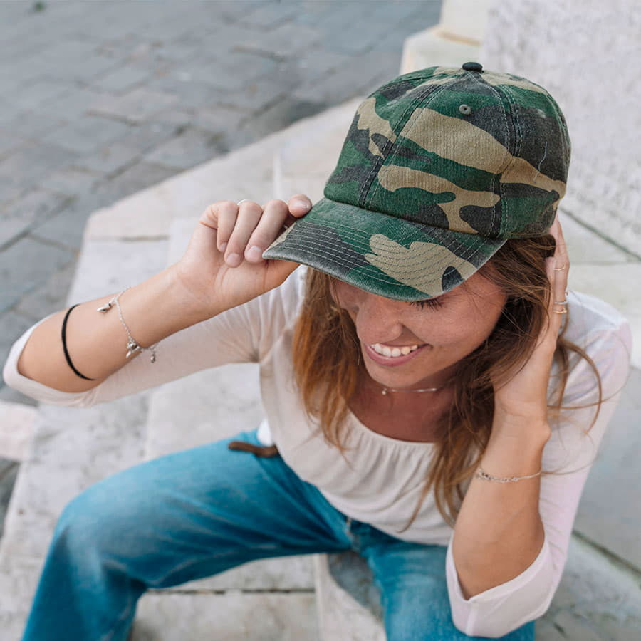 Бейсболка DAD HAT, 6 клиньев, металлическая застежка — фото 2
