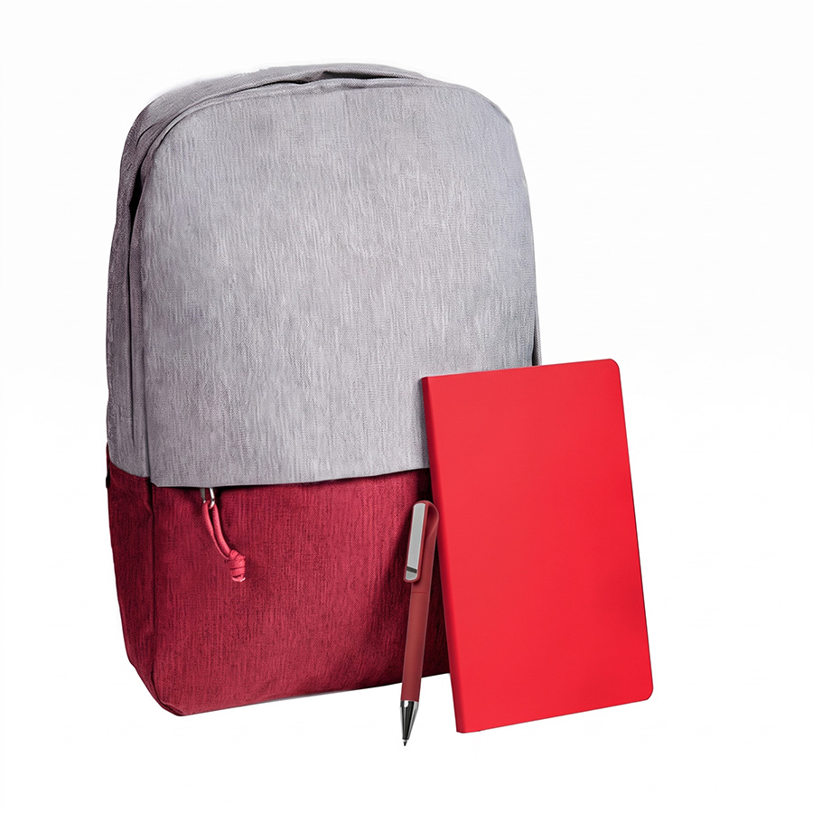 Подарочный набор READYPACK: рюкзак,  ручка, блокнот, красный — фото 3