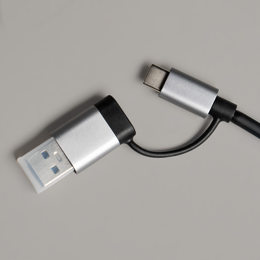 USB-хаб ROOT 8 в 1, серый, алюминий — фото 3