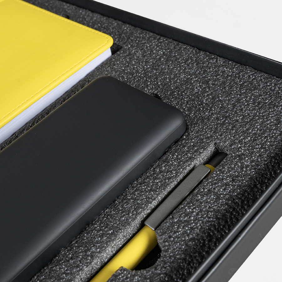 Набор подарочный POINT: ежедневник, ручка и power bank в коробке  с ложементом — фото 2