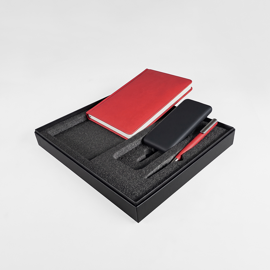 Набор подарочный BLISS: ежедневник, ручка и power bank в коробке  с ложементом — фото 11