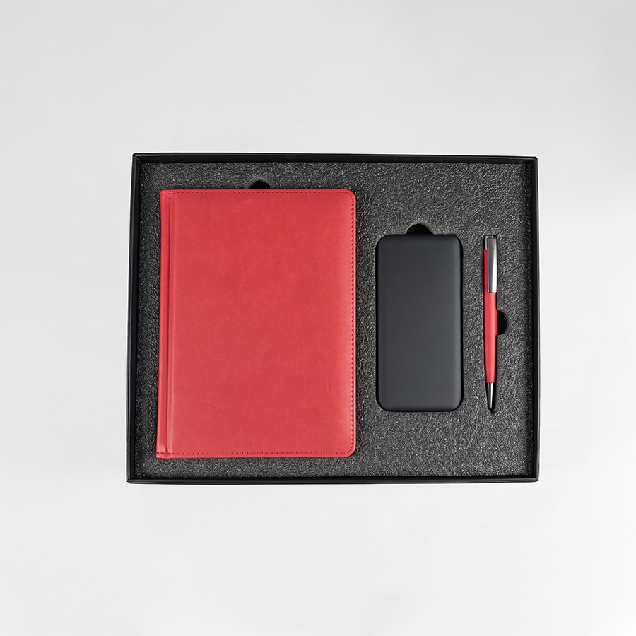 Набор подарочный BLISS: ежедневник, ручка и power bank в коробке  с ложементом — фото 12