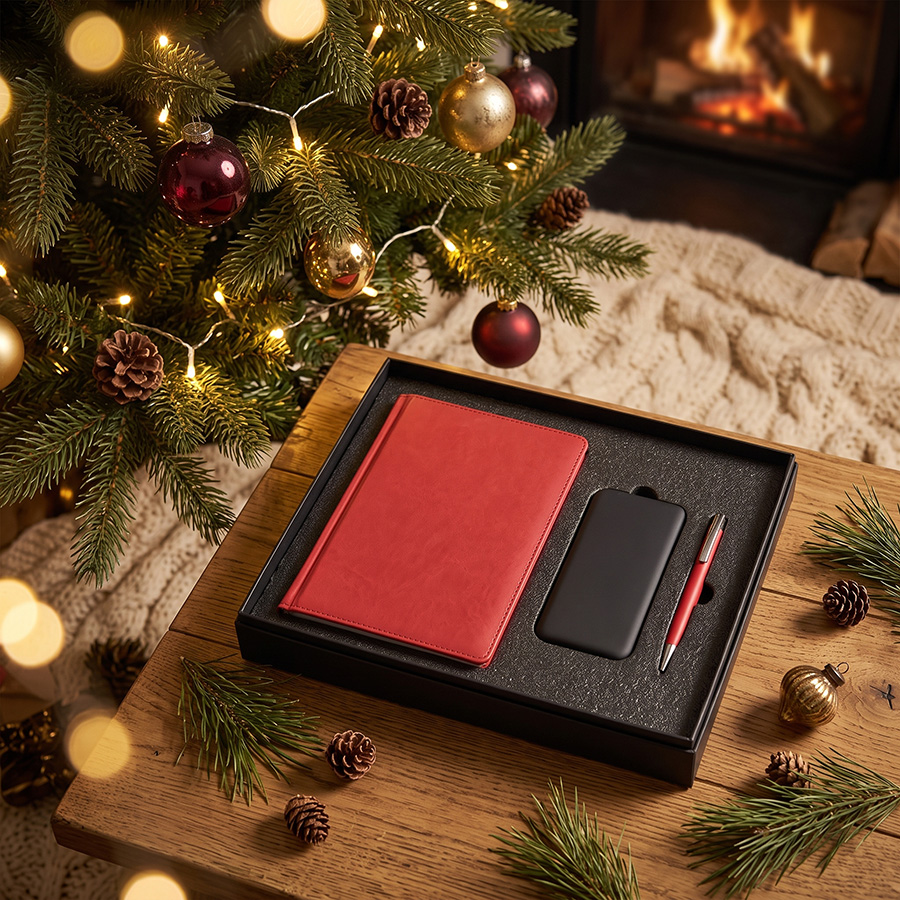Набор подарочный BLISS: ежедневник, ручка и power bank в коробке  с ложементом — фото 10