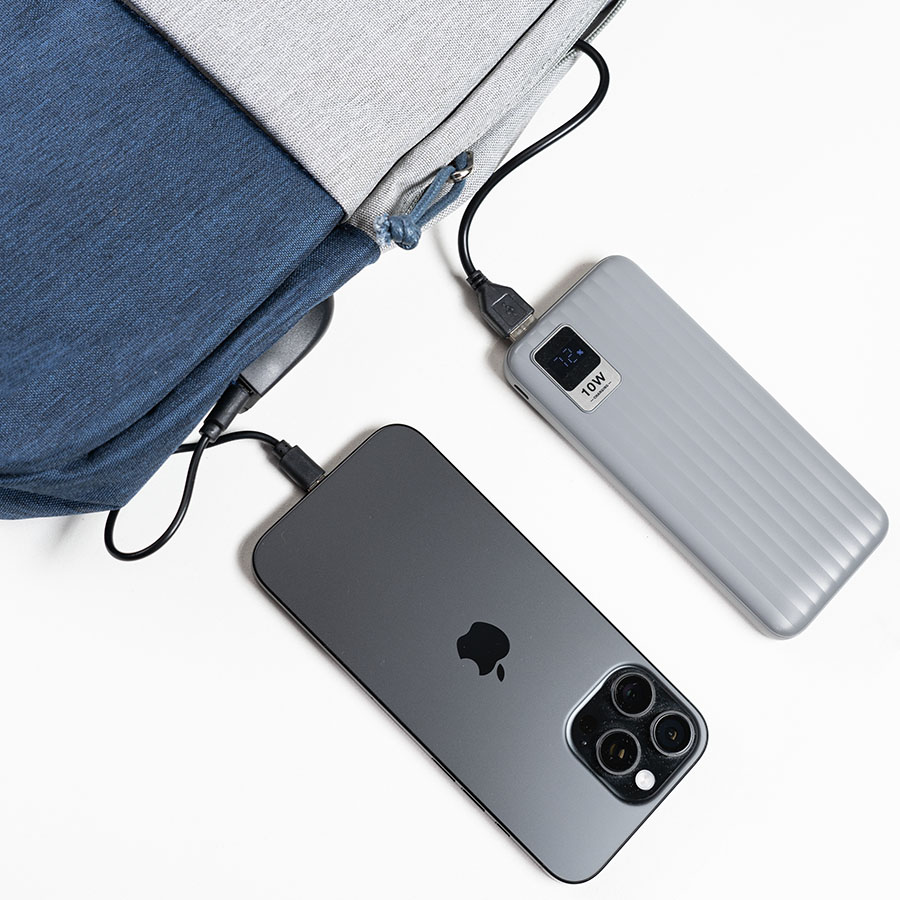 Набор подарочный POWER BEAM: рюкзак c USB портом и power bank — фото 4