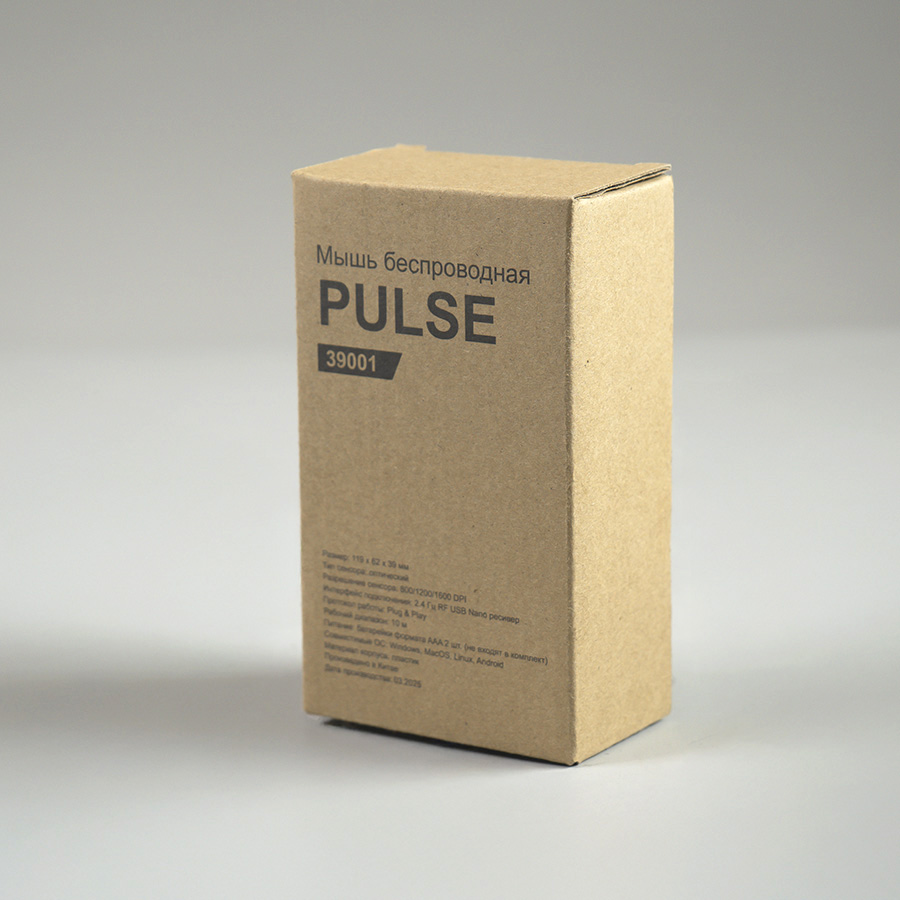 Мышь беспроводная PULSE, белая, пластик — фото 7