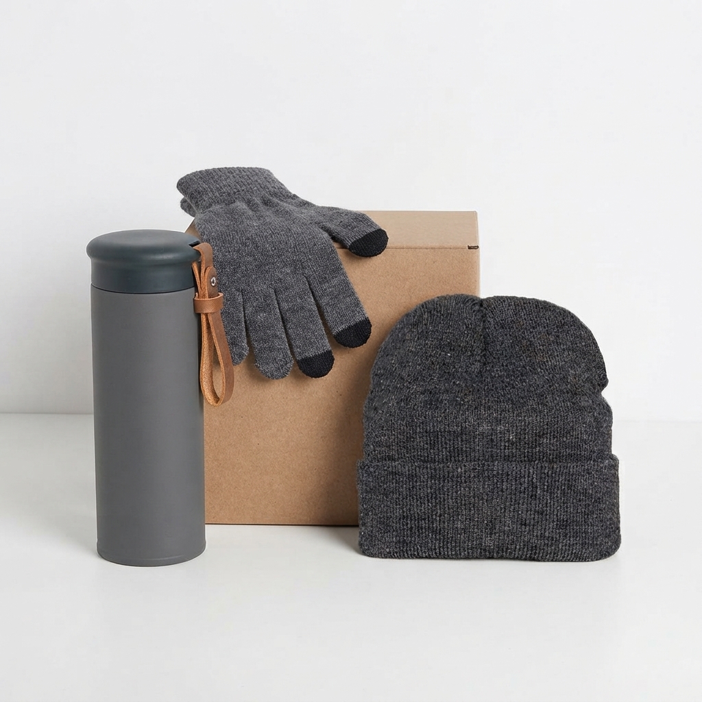 Набор подарочный GET WARM-2: перчатки, шапка, термос — фото 10