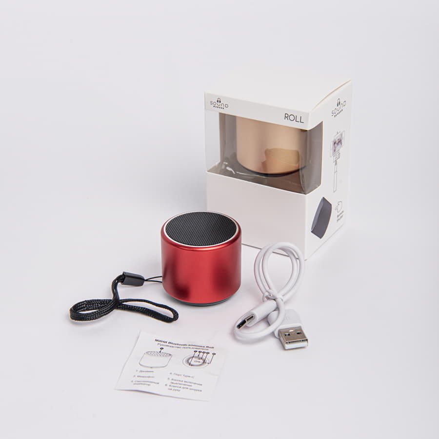 Портативная mini Bluetooth-колонка Sound Burger "Roll" золото — фото 11