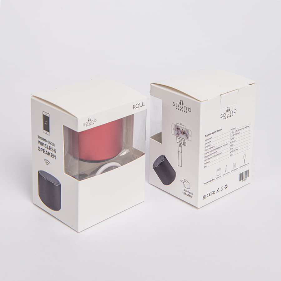 Портативная mini Bluetooth-колонка Sound Burger "Roll" золото — фото 5