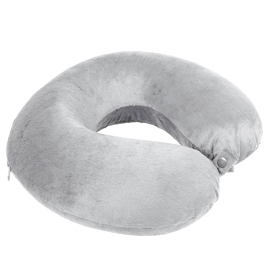 Подушка дорожная  "SOFT"; memory foam, микрофибра,серый — фото 2