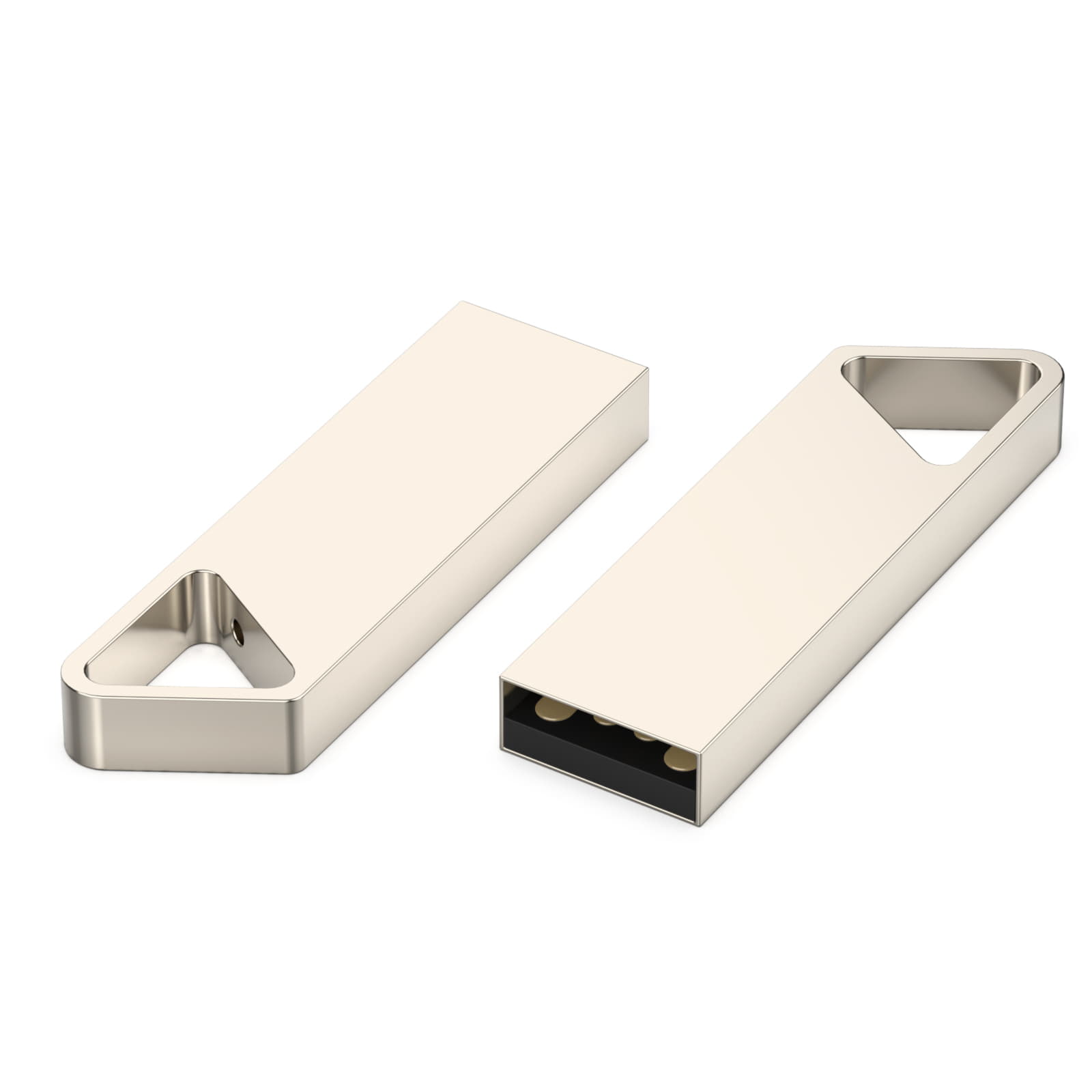USB flash-карта SPLIT (32Гб), серебристая, 3,6х1,2х0,5 см, металл — фото 3