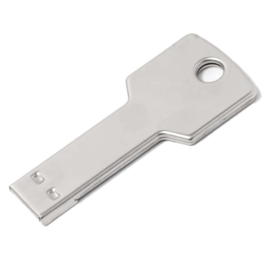 USB flash-карта KEY (8Гб), серебристая, 5,7х2,4х0,3 см, металл — фото 2