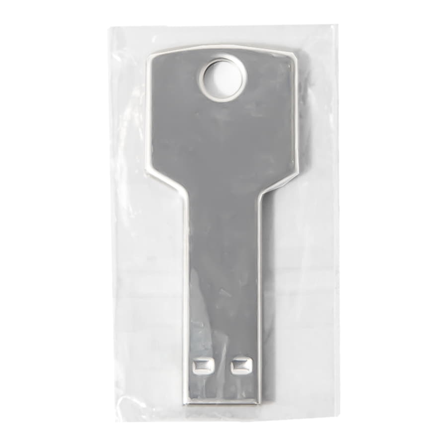 USB flash-карта KEY (8Гб), серебристая, 5,7х2,4х0,3 см, металл — фото 3
