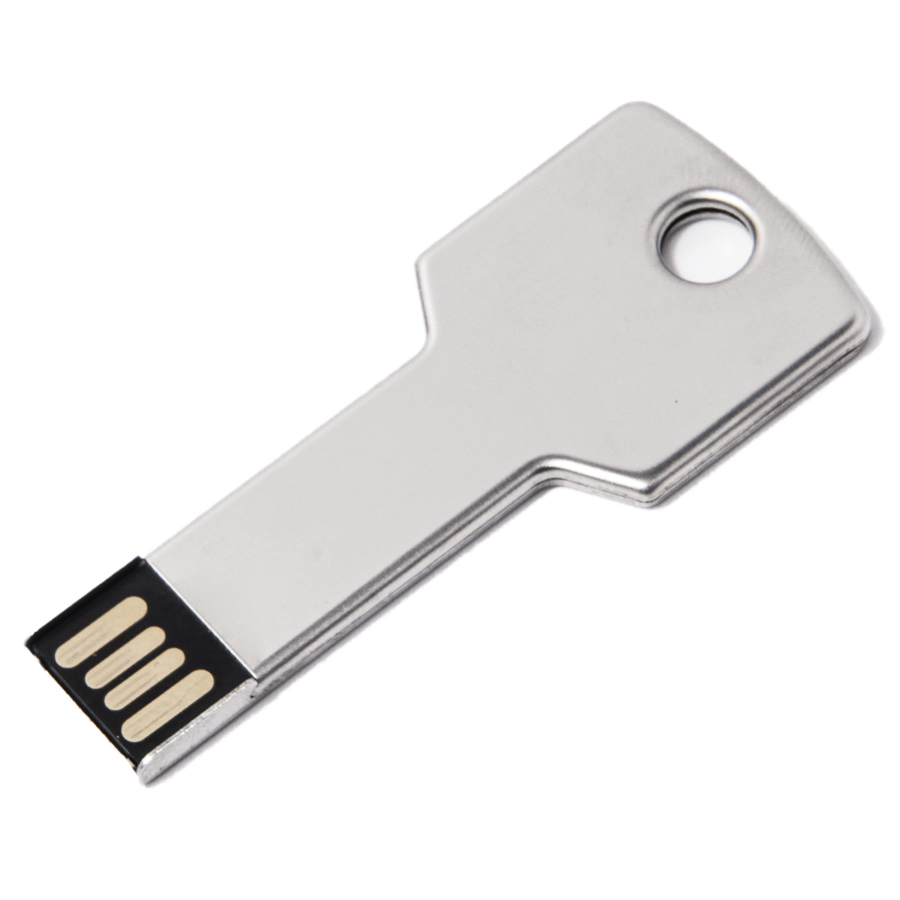 USB flash-карта KEY (16Гб), серебристая, 5,7х2,4х0,3 см, металл — фото 3