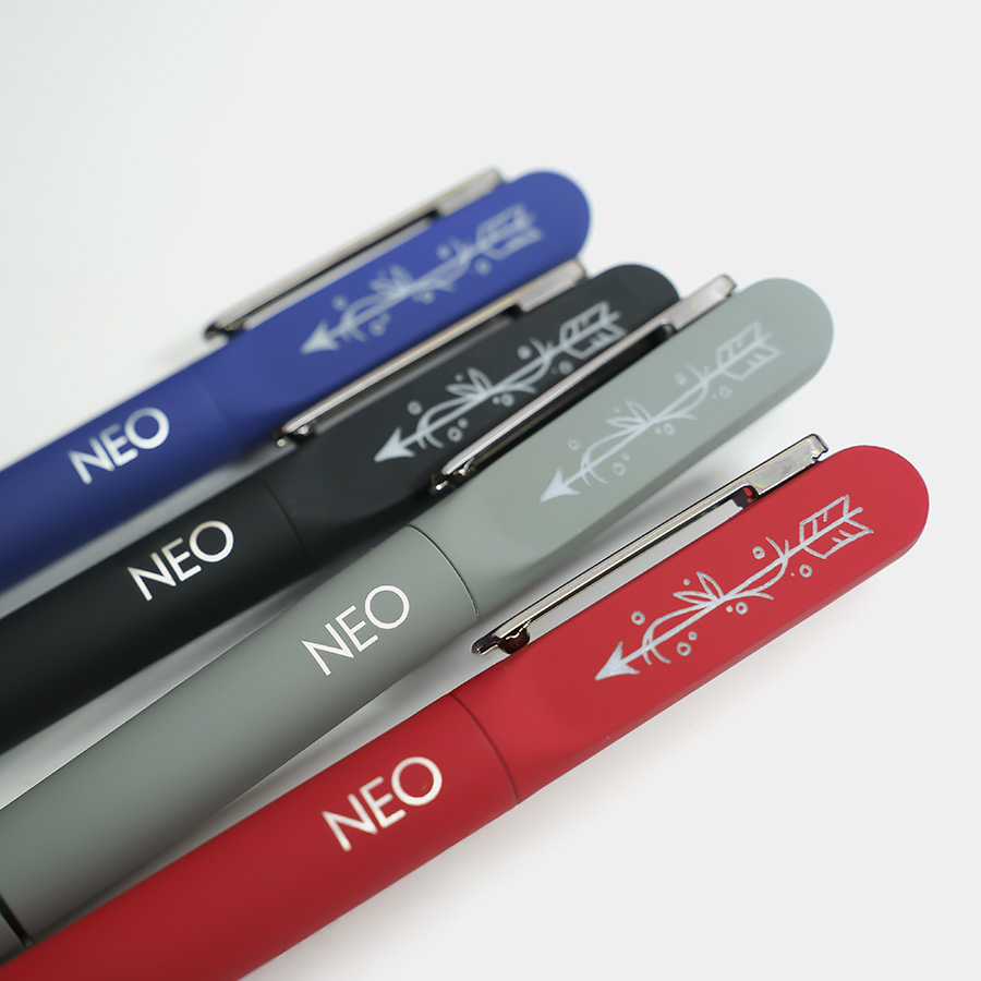 Ручка шариковая NEO с подсветкой после гравировки, soft touch — фото 4