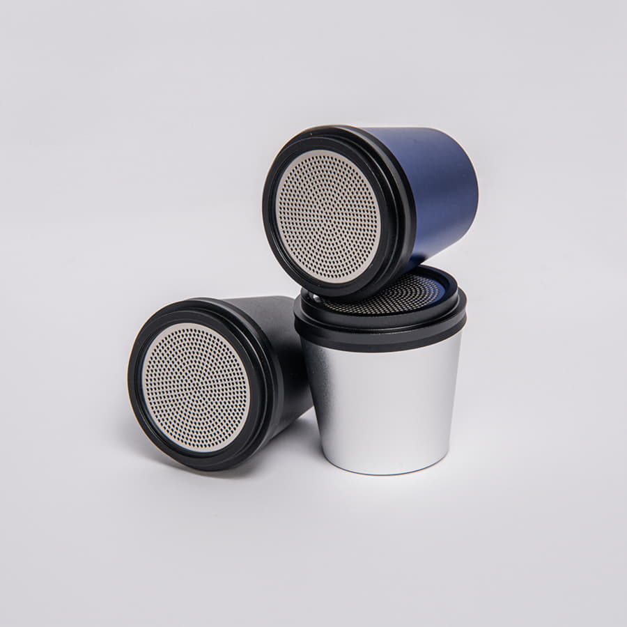 Портативная mini Bluetooth-колонка Sound Burger "Coffee" серебристый — фото 6