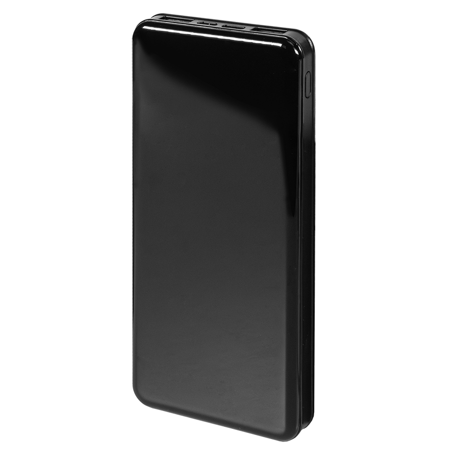 Универсальный аккумулятор Sleek 10 (10000 мАч), черный, 14х6.8х1,5 см — фото 5