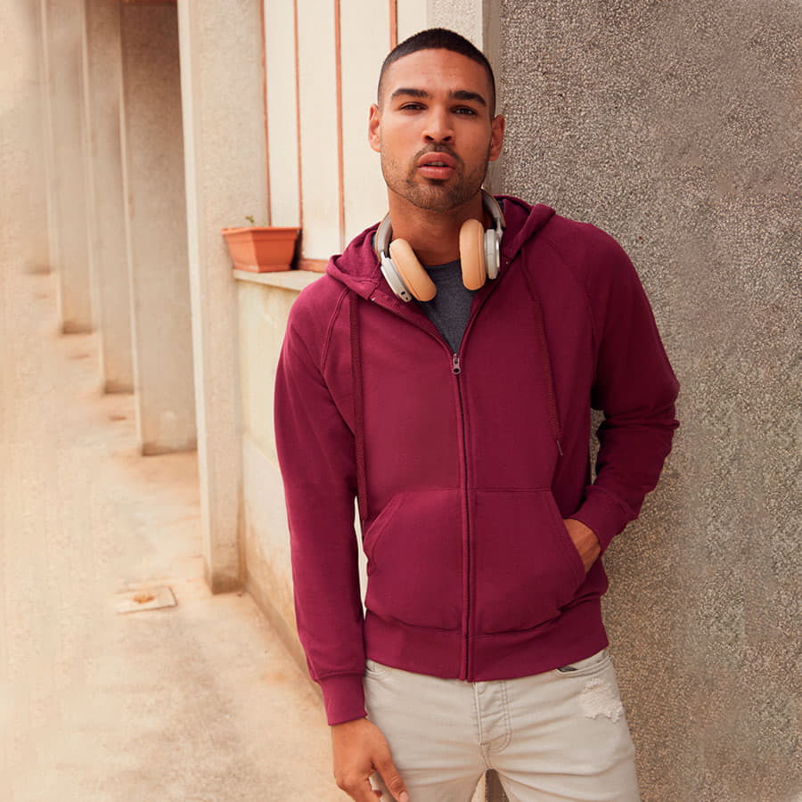 Толстовка без начеса LIGHTWEIGHT HOODED SWEAT JACKET 240 — фото 3