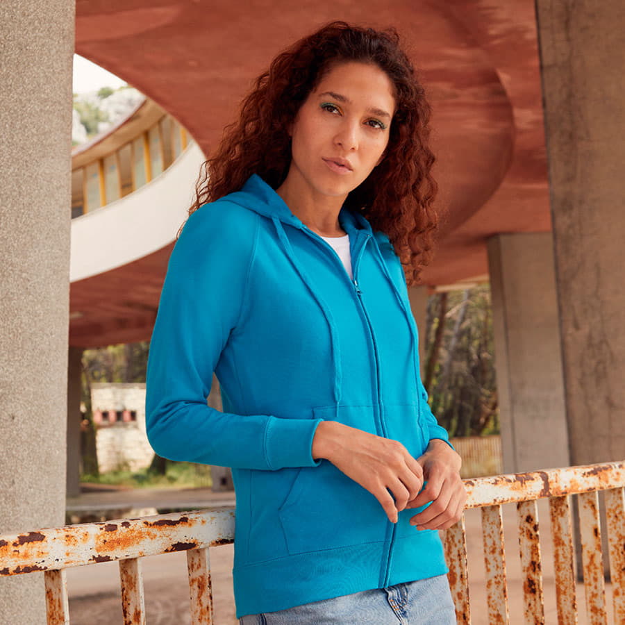 Толстовка женская без начеса LADIES LIGHTWEIGHT HOODED SWEAT 240 — фото 8
