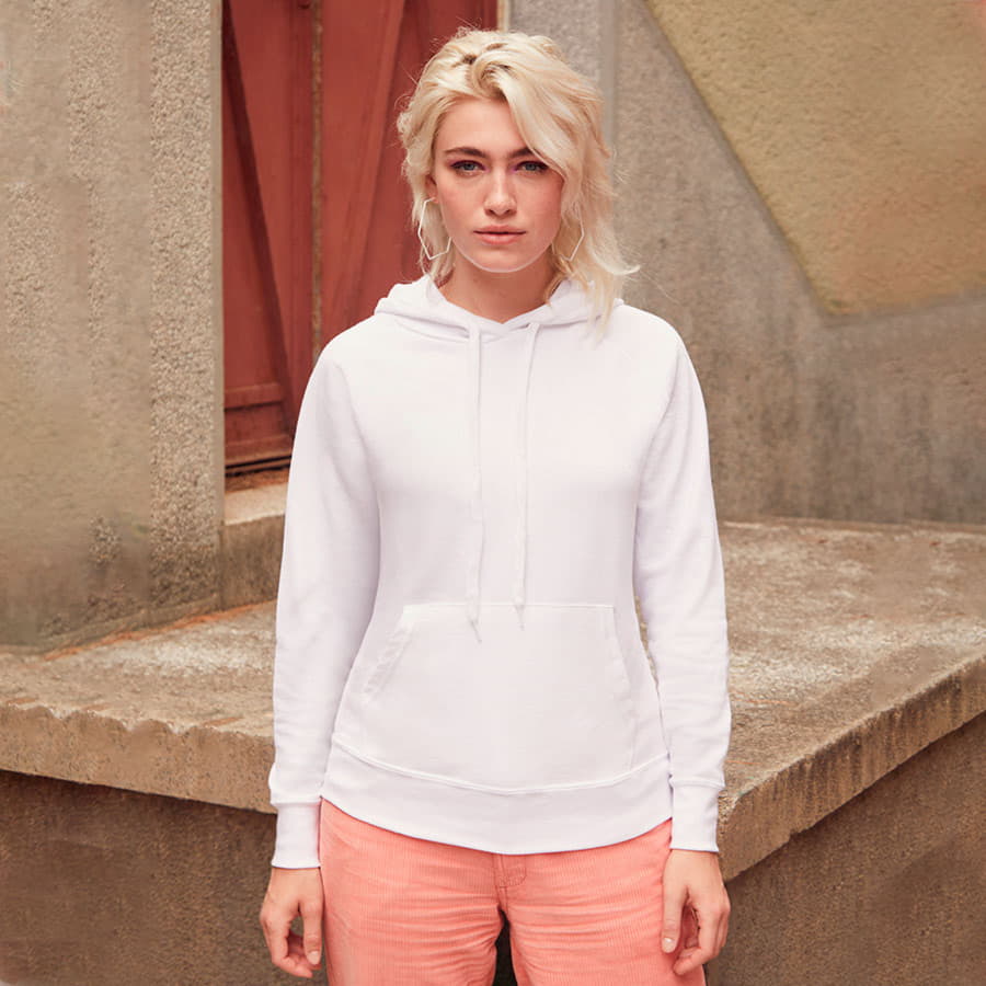Толстовка женская без начеса LIGHTWEIGH HOODED SWEAT 240 — фото 4