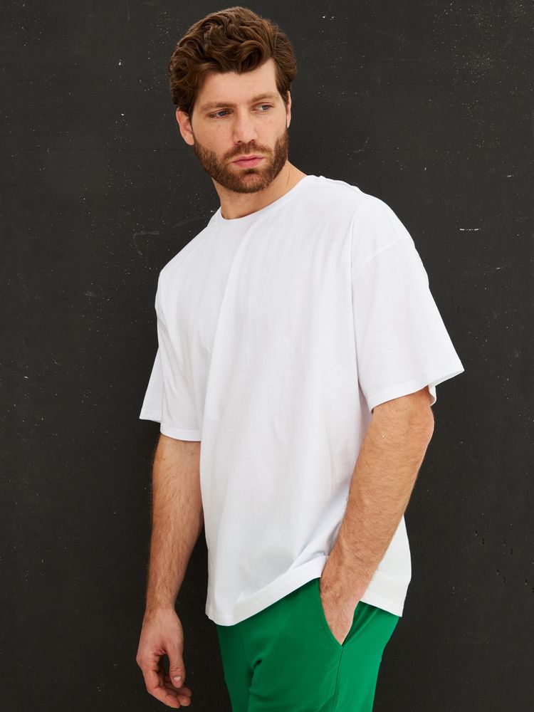 Футболка Oversize Premium, белая — фото 3