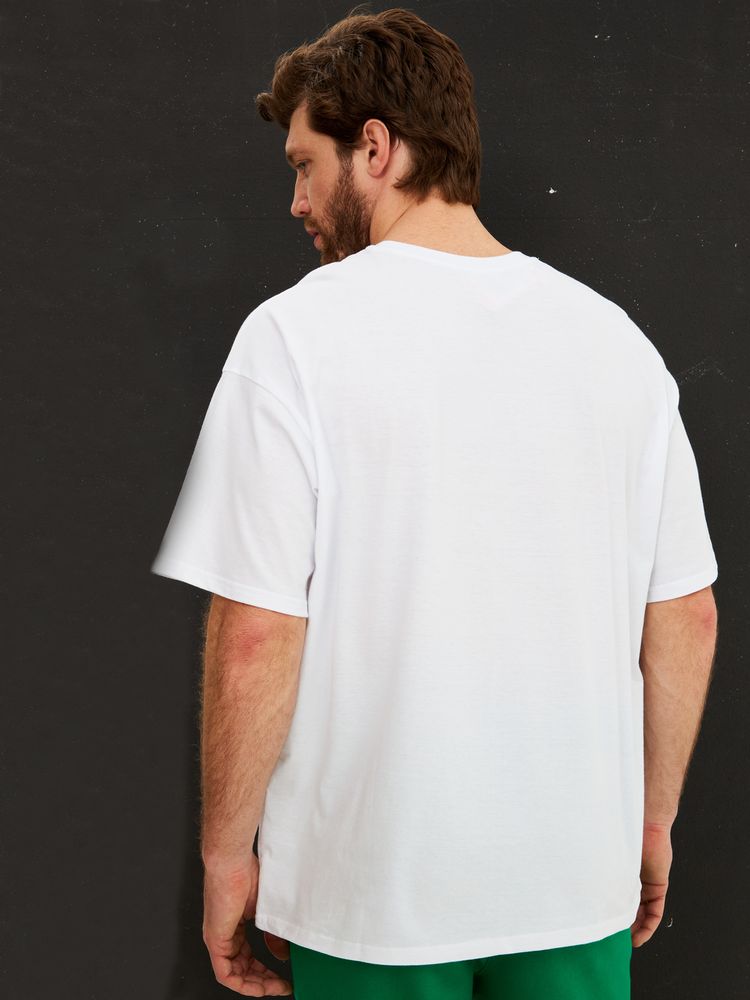 Футболка Oversize Premium, белая — фото 4