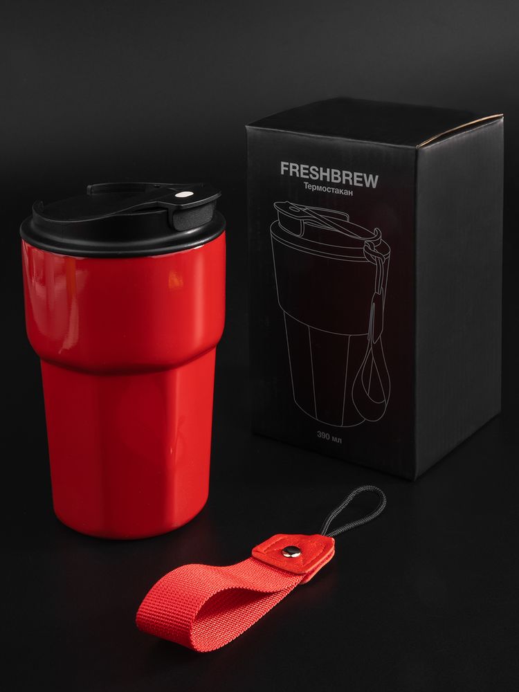 Термостакан Freshbrew, красный — фото 9