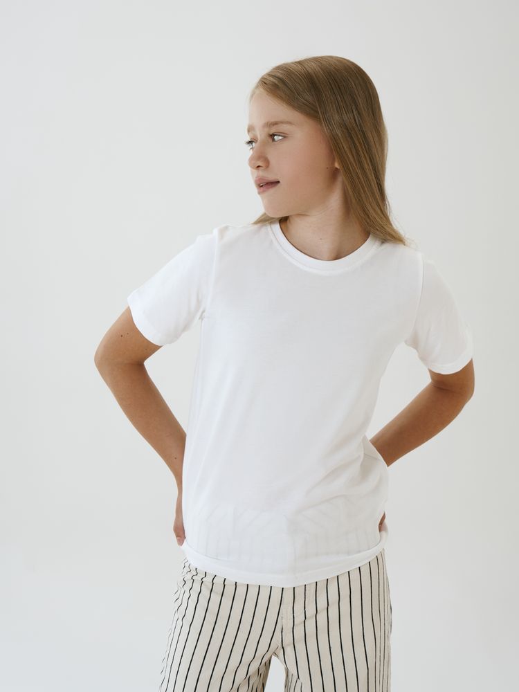 Футболка детская T-Bolka Kids, белая (белоснежная) — фото 4