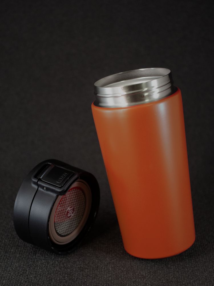 Термостакан с ситечком No Leak Infuser, оранжевый — фото 10