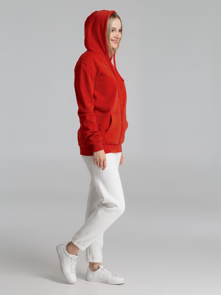 Толстовка на молнии с капюшоном Siverga Heavy 2.0, красная — фото 11