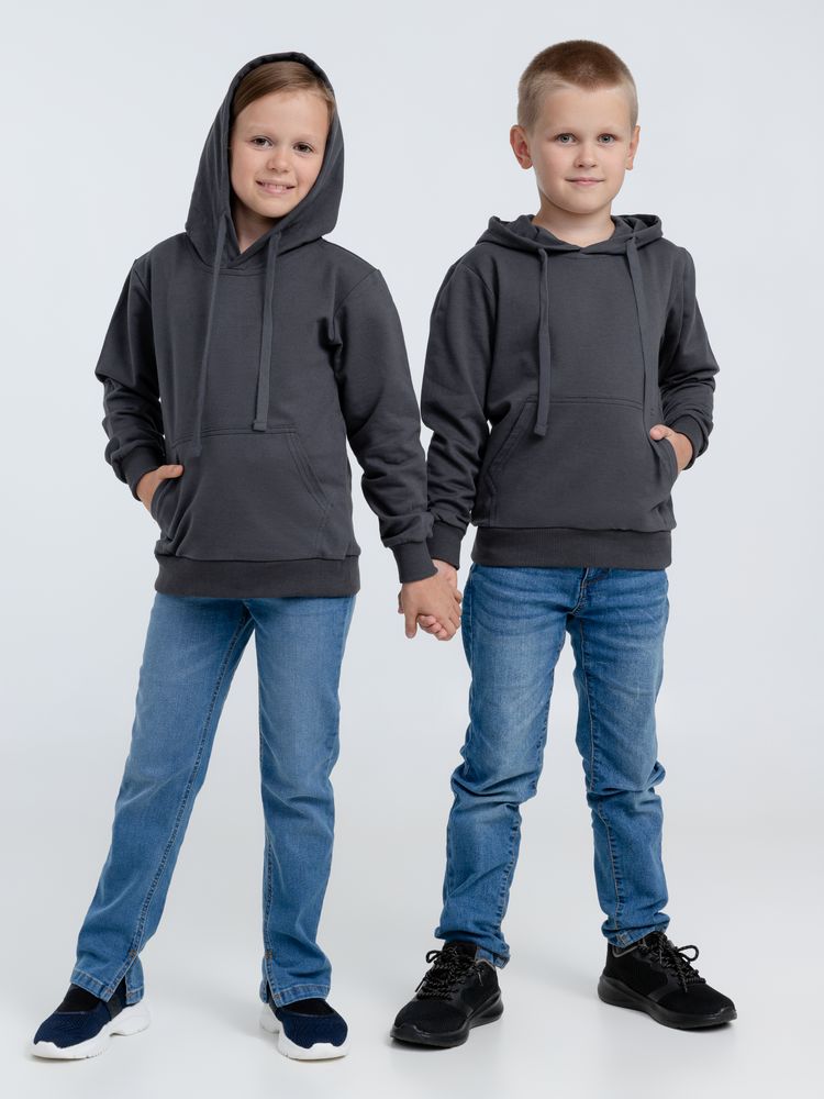 Худи детское Kirenga Kids 2.0, темно-серое (графит) — фото 8