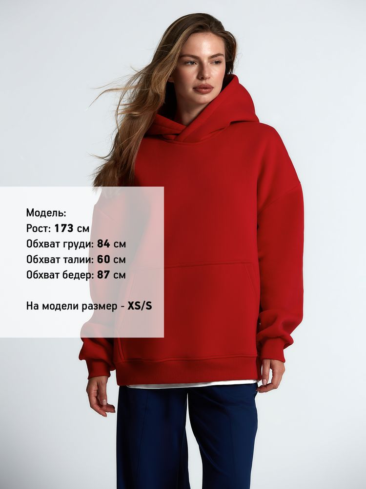 Худи Kulonga Oversize, красное — фото 9
