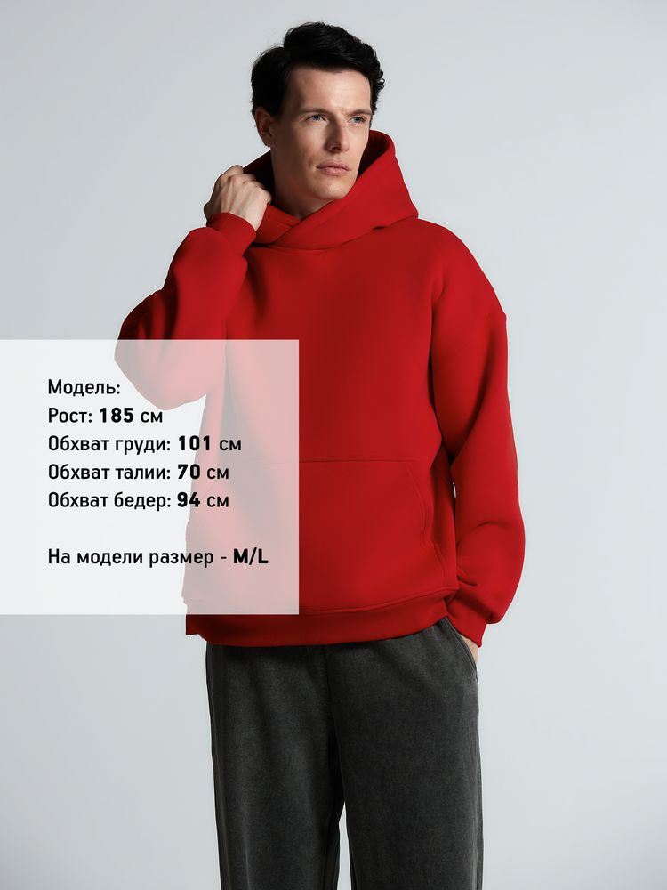 Худи Kulonga Oversize, красное — фото 10