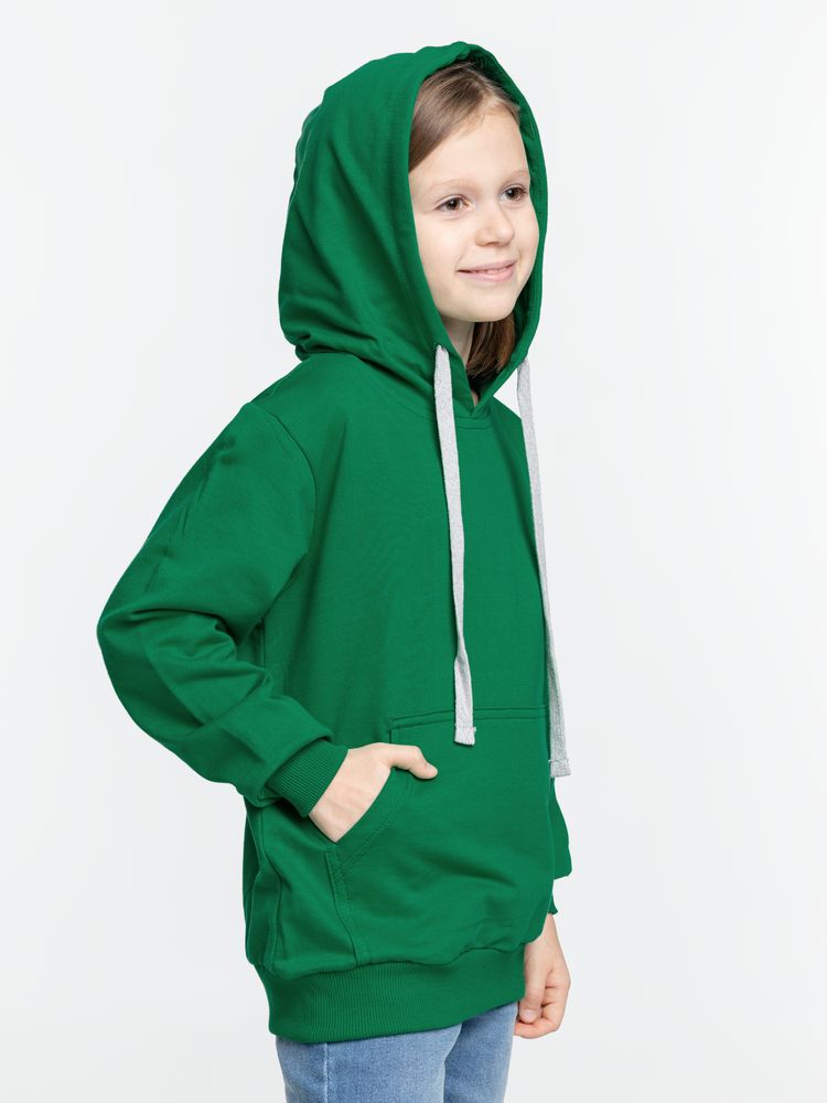 Толстовка с капюшоном детская Kirenga Kids, зеленая — фото 6