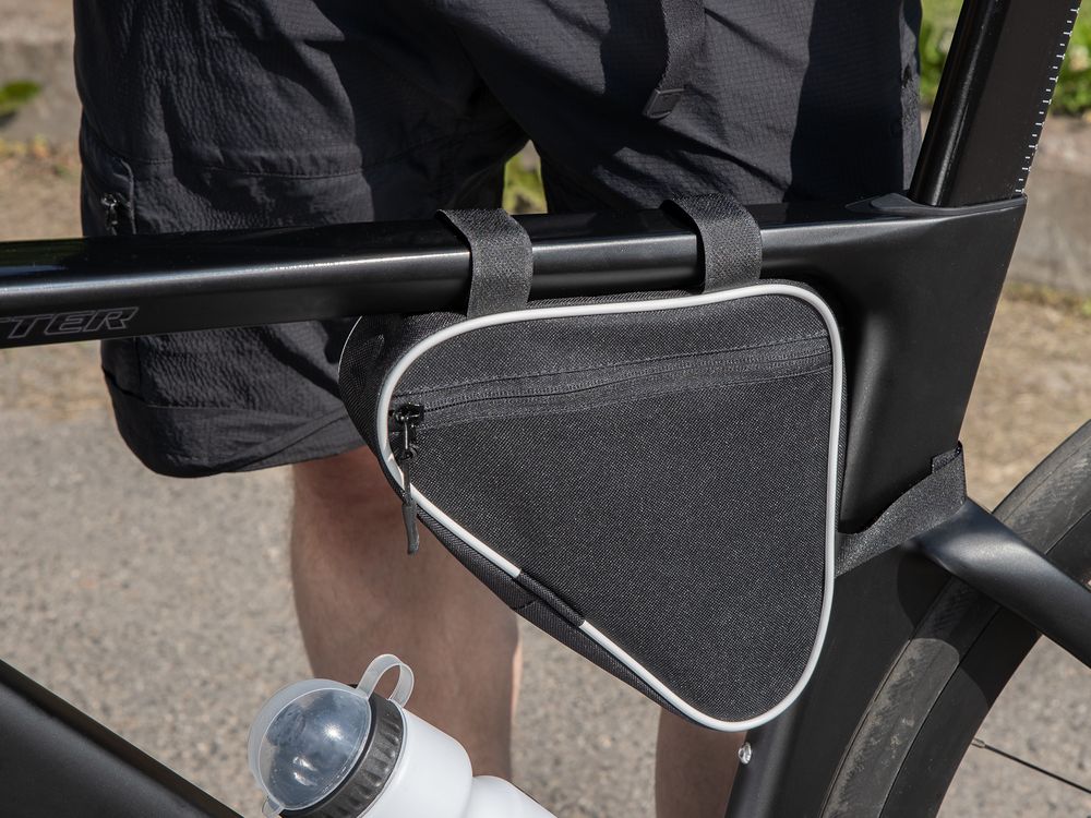 Велосумка на раму BikeLine Mini, черная с белым — фото 8