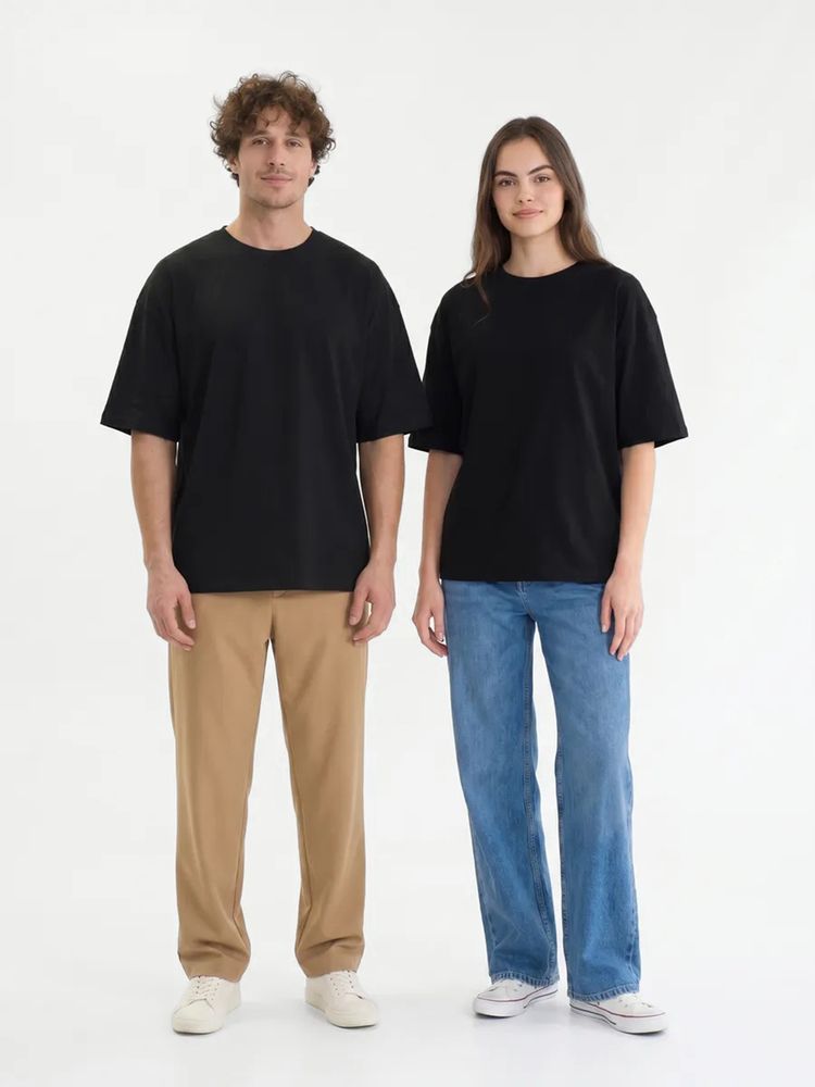 Футболка Oversize Premium 210, черная — фото 3