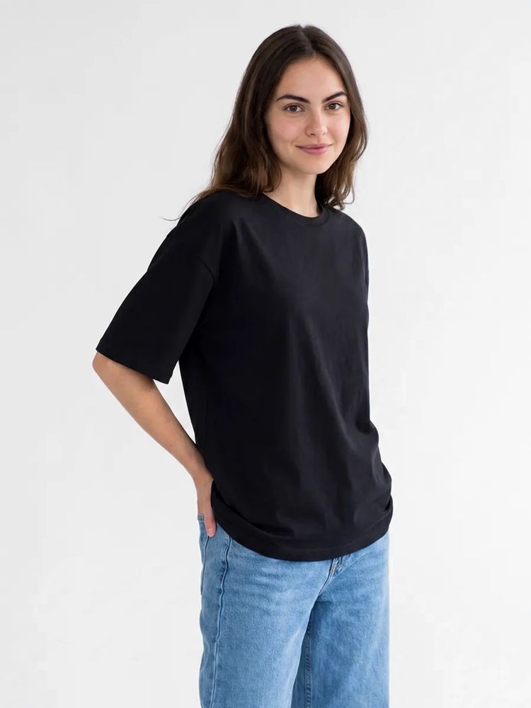 Футболка Oversize Premium 210, черная — фото 10