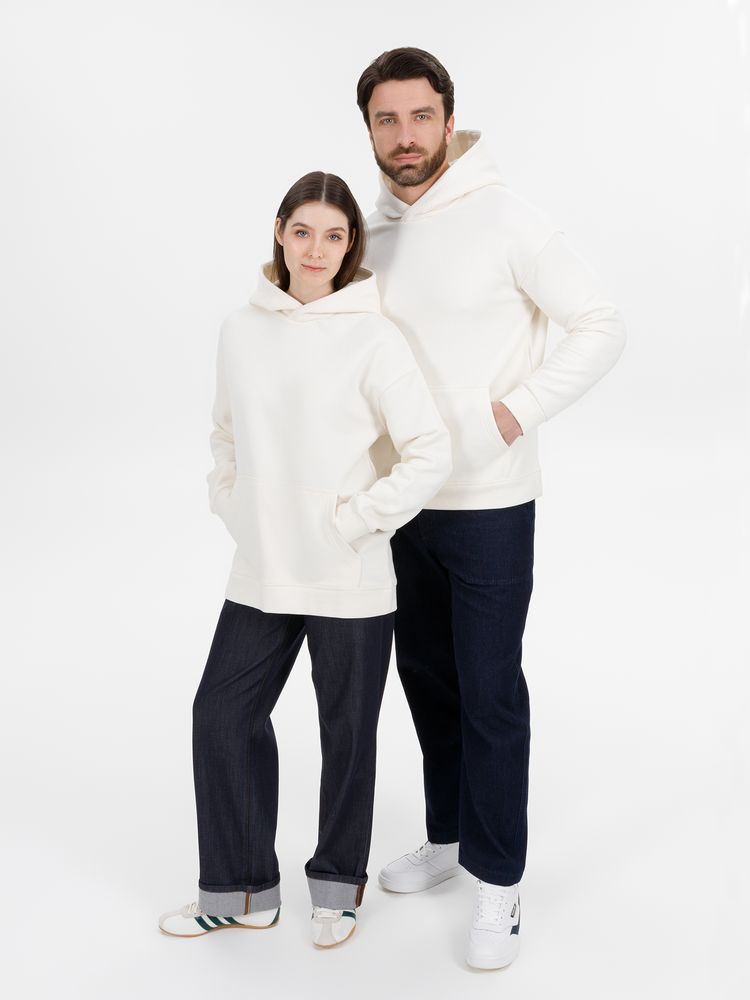 Худи оверсайз унисекс Snuggie, молочно-белое — фото 12