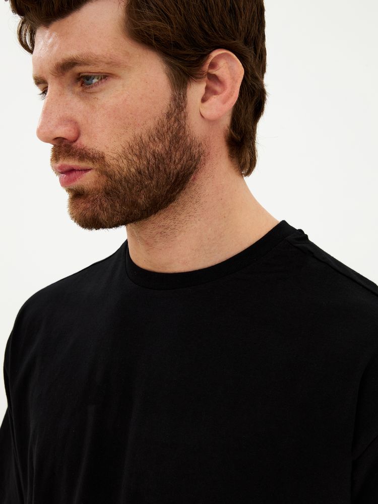 Футболка Oversize Premium, черная — фото 7