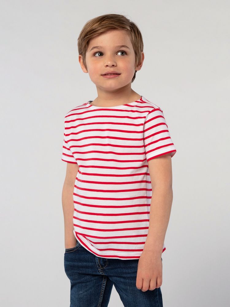 Футболка детская Miles Kids белая с красным — фото 4