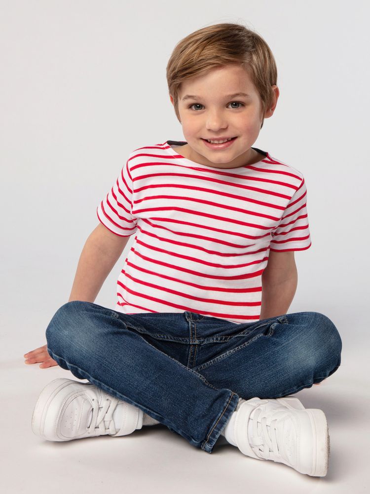 Футболка детская Miles Kids белая с красным — фото 5