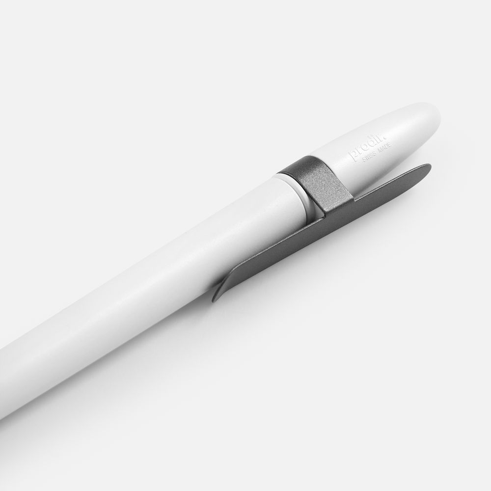 Ручка шариковая Prodir DS5 TSM Metal Clip, белая с серым — фото 1
