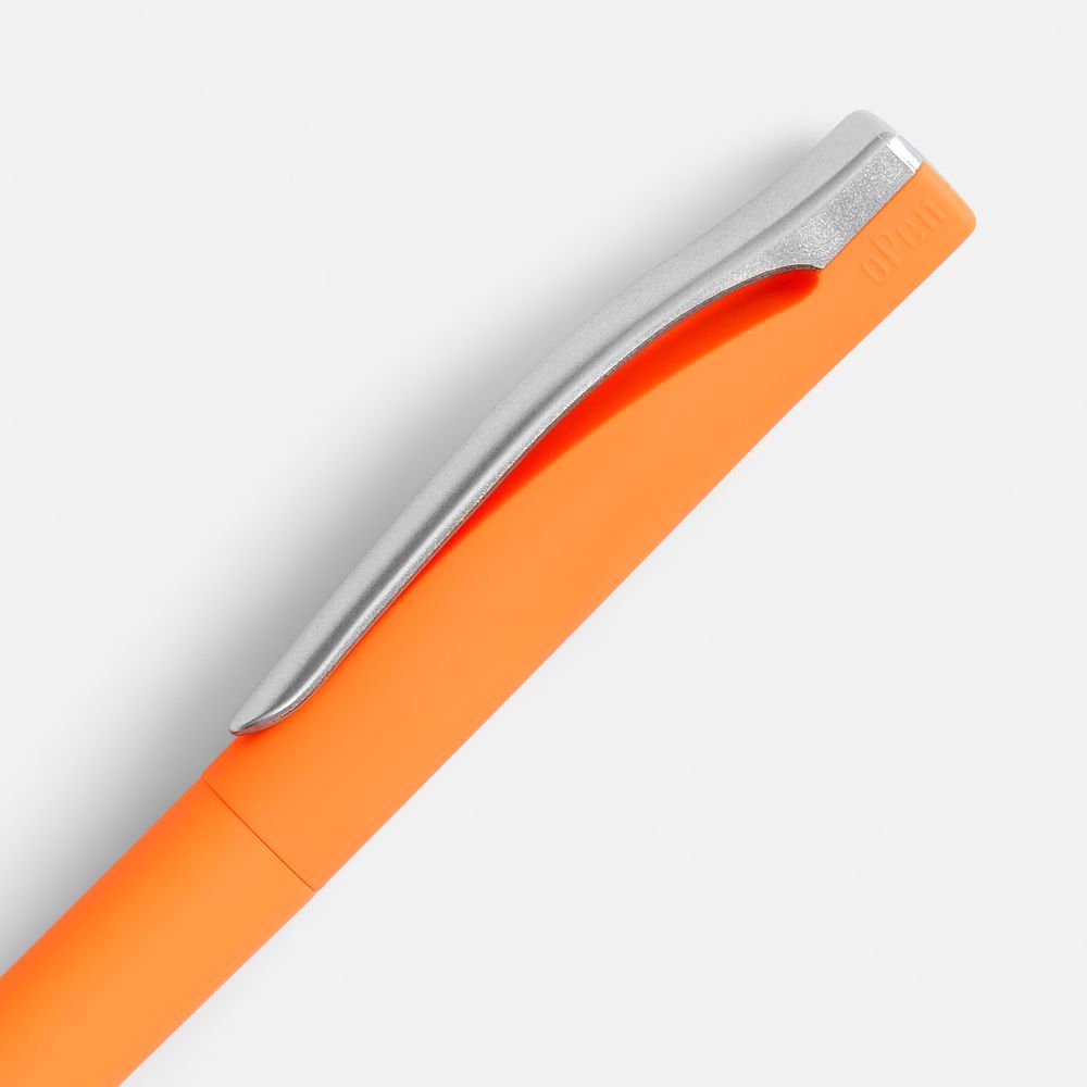 Ручка шариковая Pin Soft Touch, оранжевая — фото 1