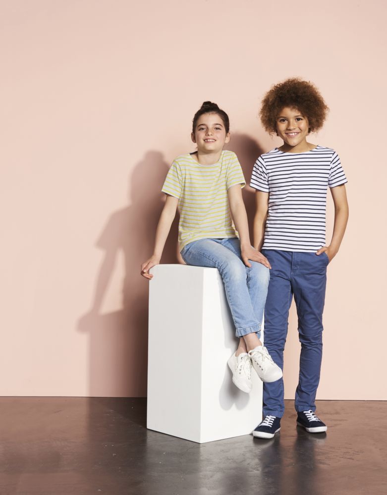 Футболка детская Miles Kids белая с красным — фото 1