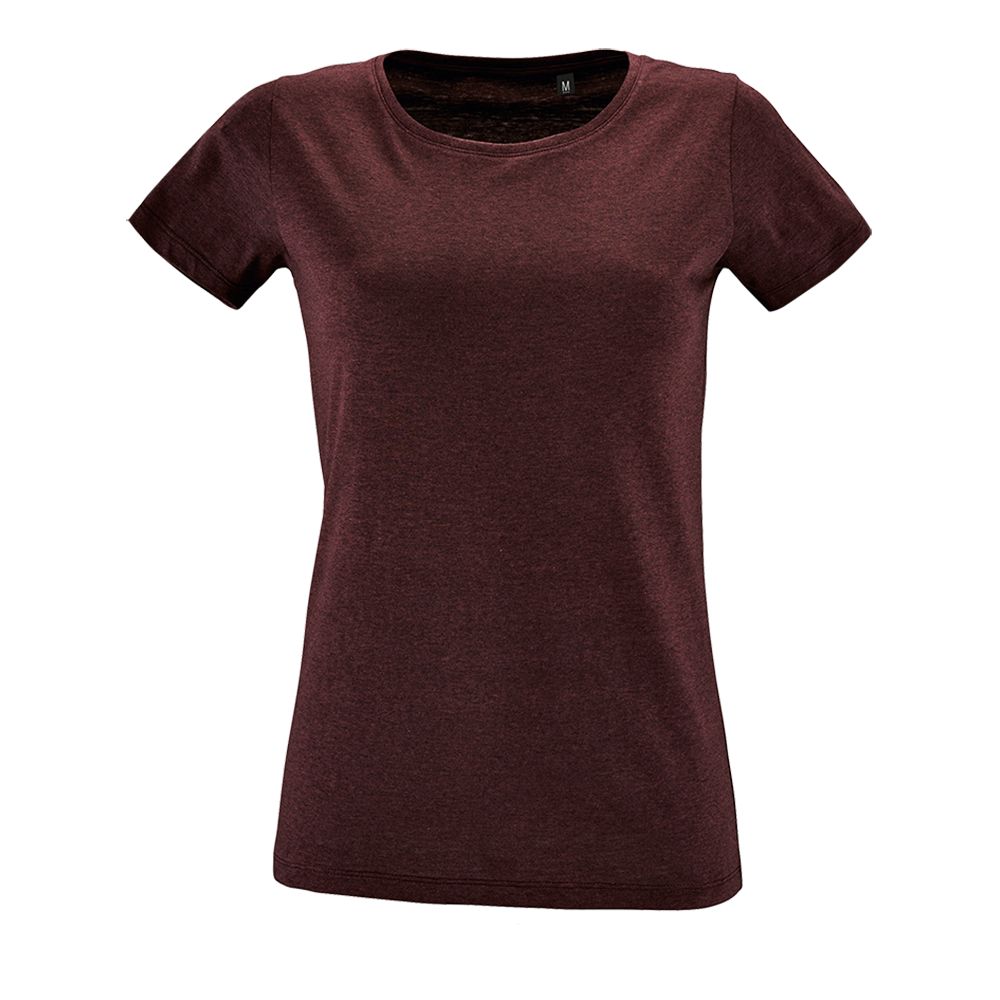 Футболка женская Regent Fit Women, бордовый меланж — фото 7