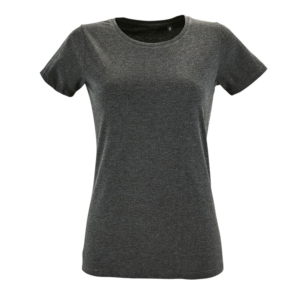 Футболка женская Regent Fit Women, черный меланж — фото 7