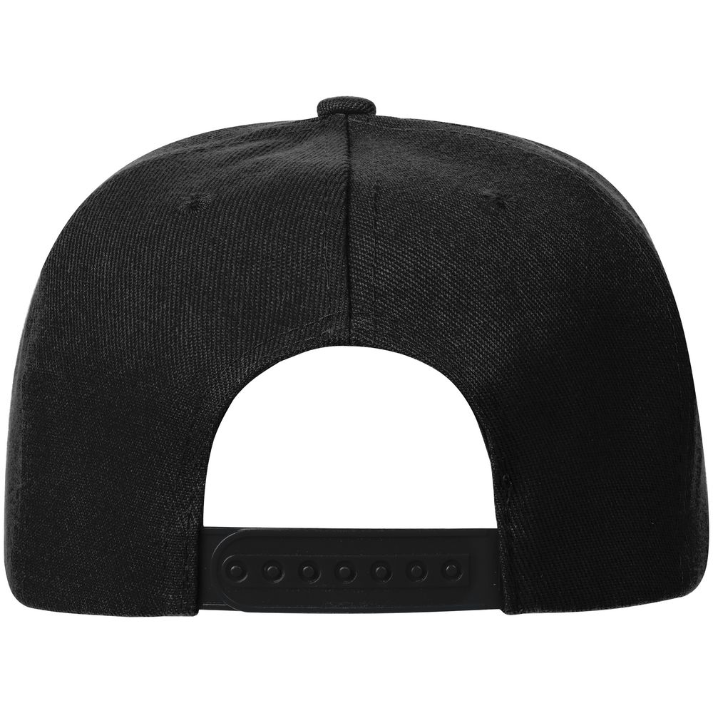 Бейсболка Snapback с прямым козырьком, черная — фото 1