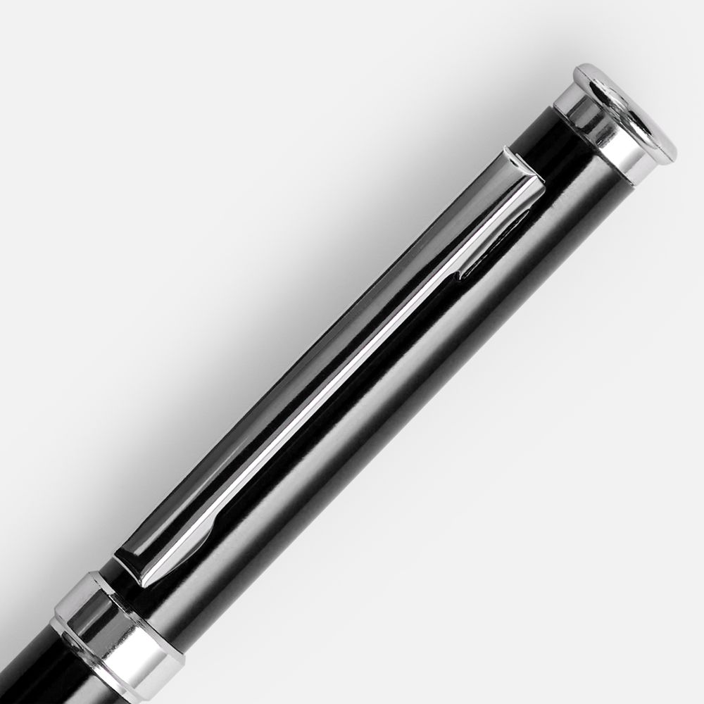 Ручка шариковая Finn Chrome, черная — фото 1